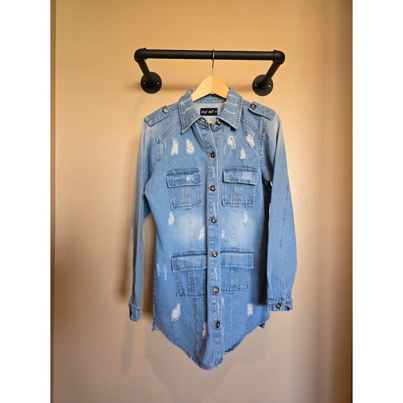 Blue Age long Jean jacket Women's size medium - Picture 1 of 10